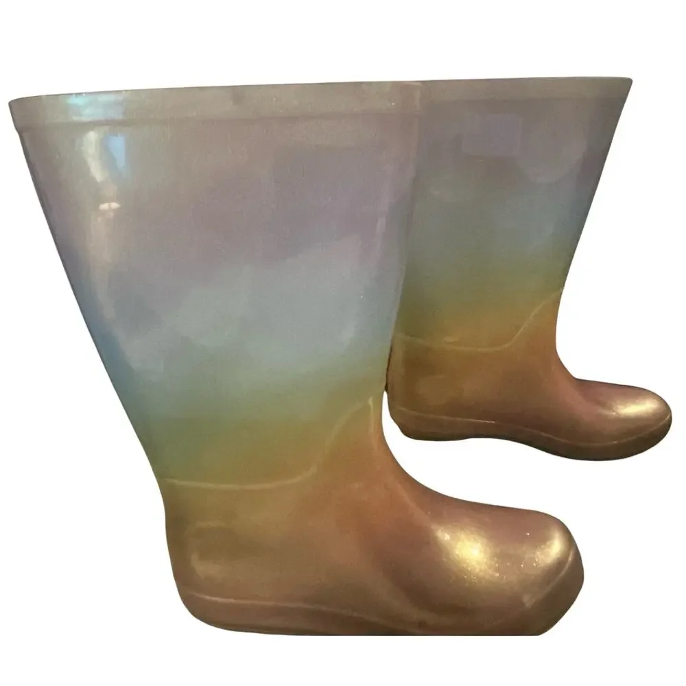 Cat & Jack Rainbow Rain Boots Girls size 3